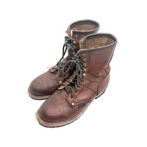 1740 AdTec Steel-Toed Leather Boots Men's Size 10 M 9'' Brown Logger Boots